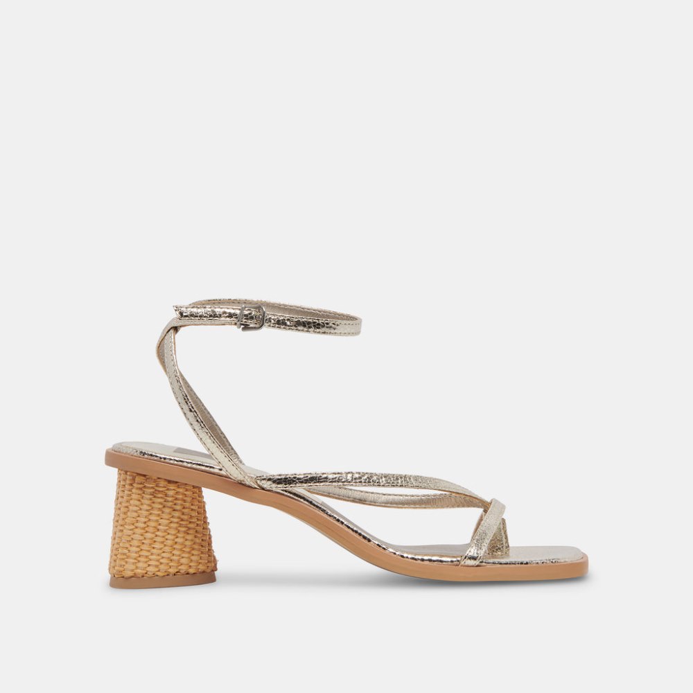 Dolce Vita Banita Sandals Light Gold Crackled Stella