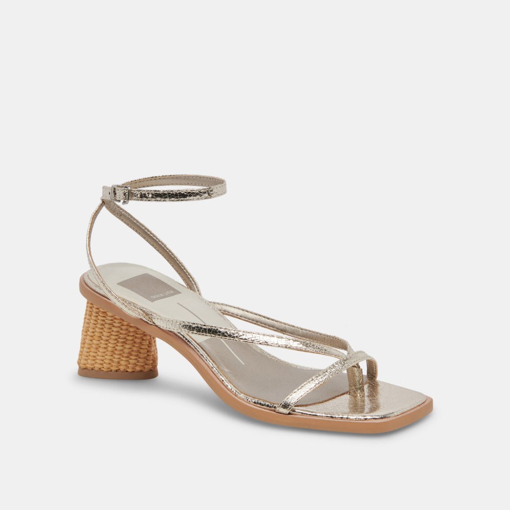 Dolce Vita Banita Sandals Light Gold Crackled Stella