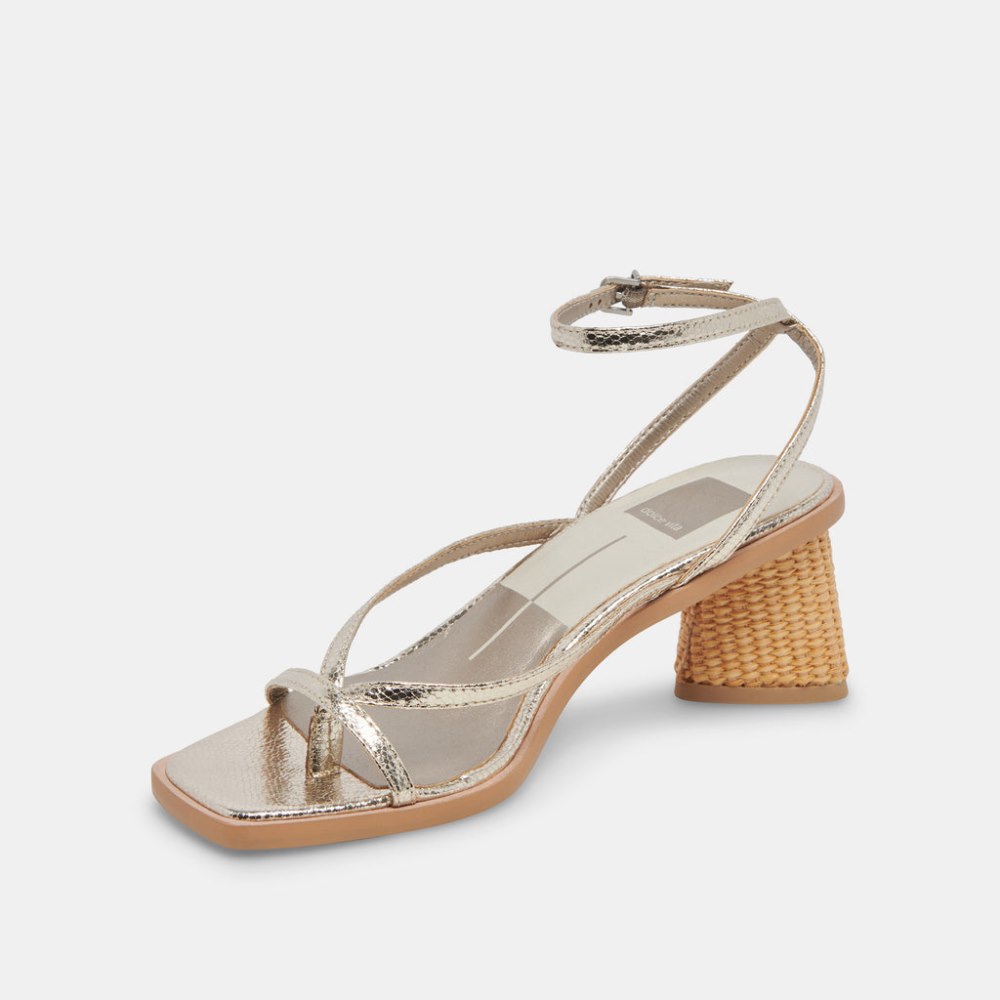 Dolce Vita Banita Sandals Light Gold Crackled Stella