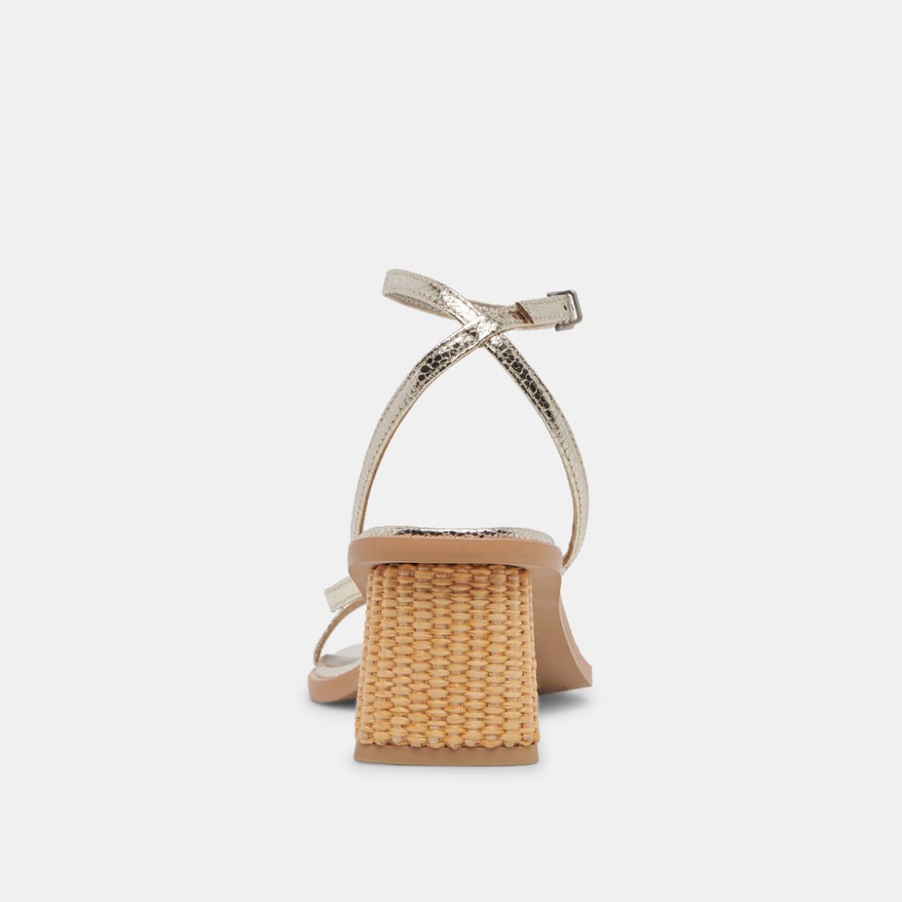 Dolce Vita Banita Sandals Light Gold Crackled Stella