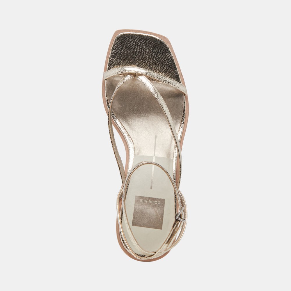Dolce Vita Banita Sandals Light Gold Crackled Stella