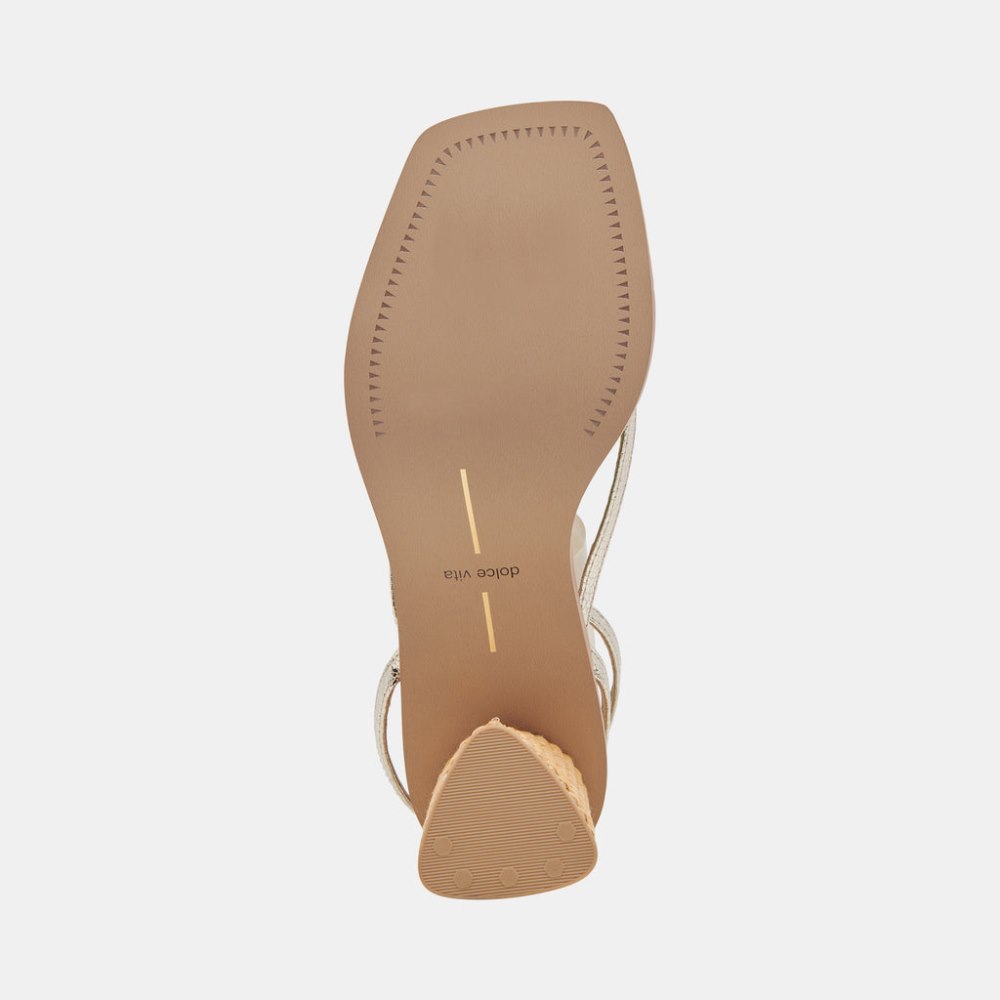 Dolce Vita Banita Sandals Light Gold Crackled Stella