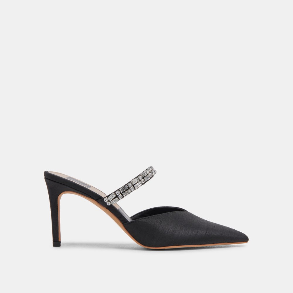 Dolce Vita Kanika Rhinestone Heels Black Rhinestone