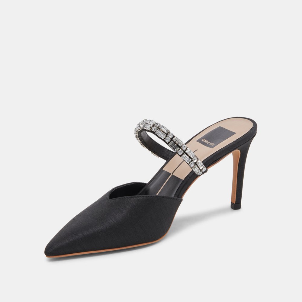 Dolce Vita Kanika Rhinestone Heels Black Rhinestone