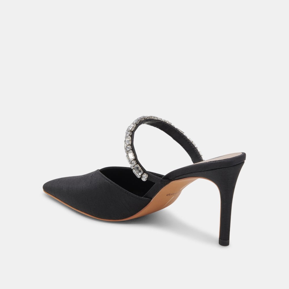 Dolce Vita Kanika Rhinestone Heels Black Rhinestone