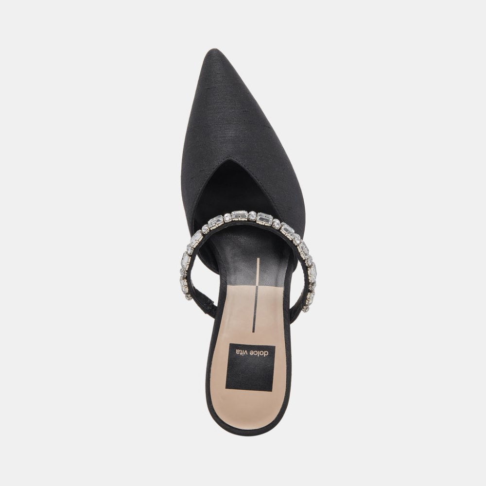 Dolce Vita Kanika Rhinestone Heels Black Rhinestone
