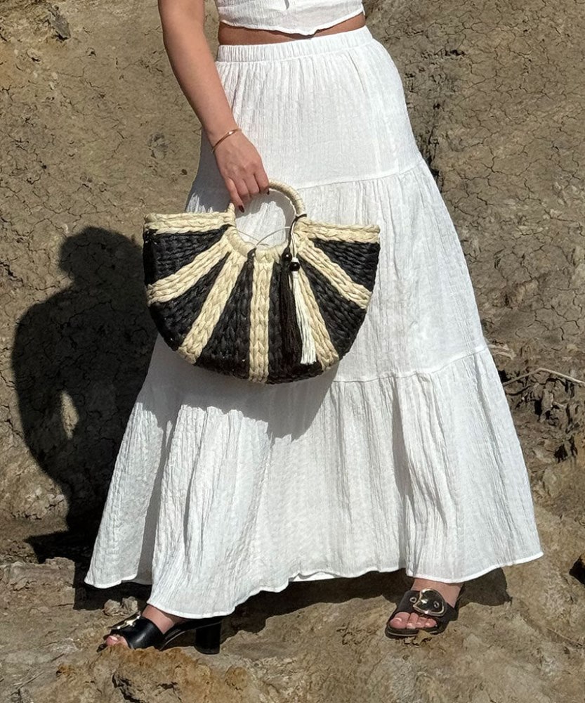 Dolce Vita Estelle Handbag Black Raffia