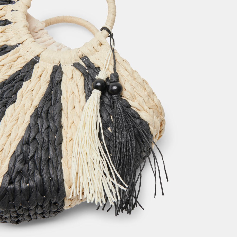 Dolce Vita Estelle Handbag Black Raffia