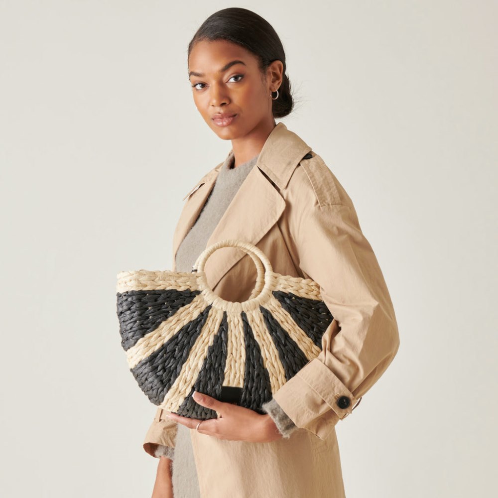 Dolce Vita Estelle Handbag Black Raffia