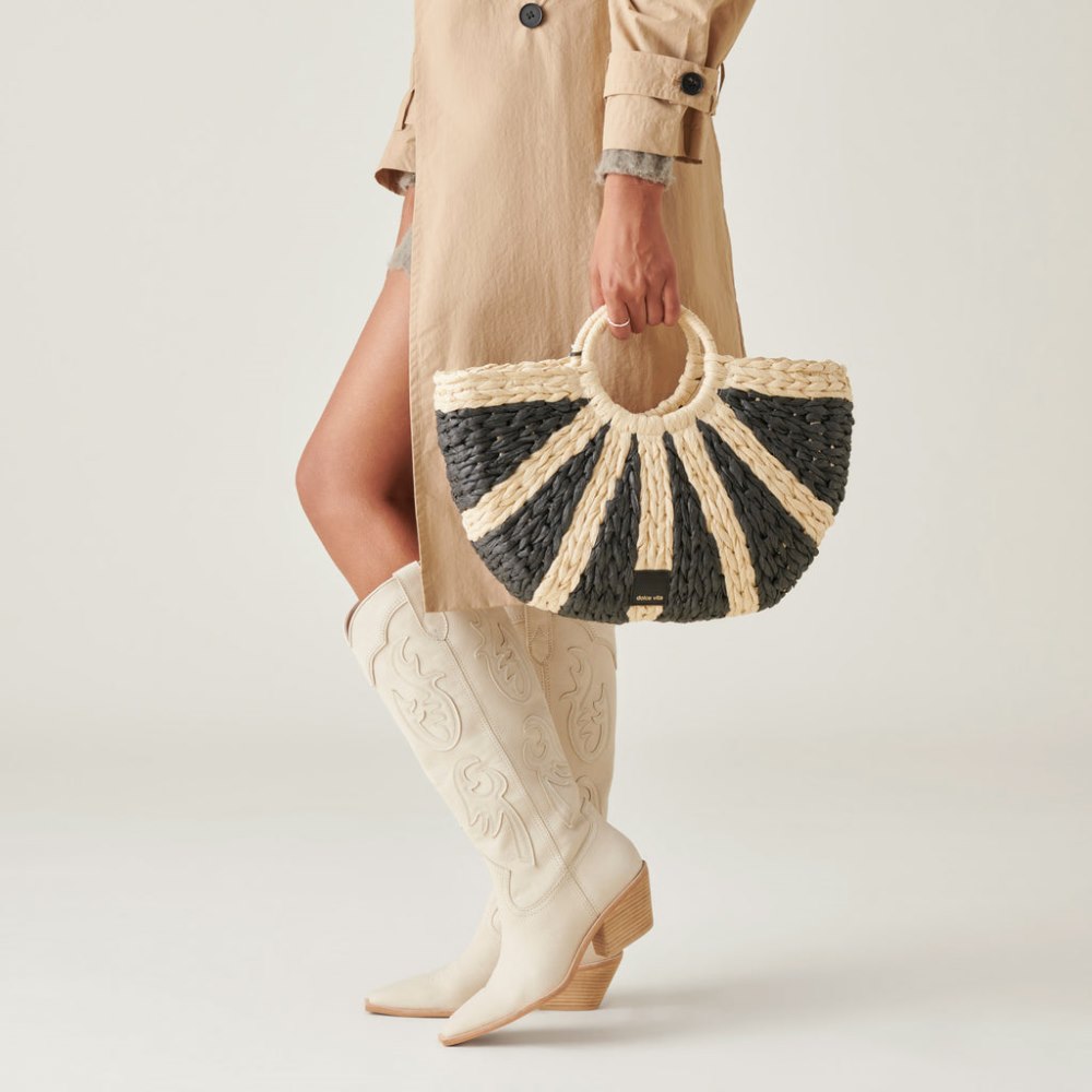 Dolce Vita Estelle Handbag Black Raffia