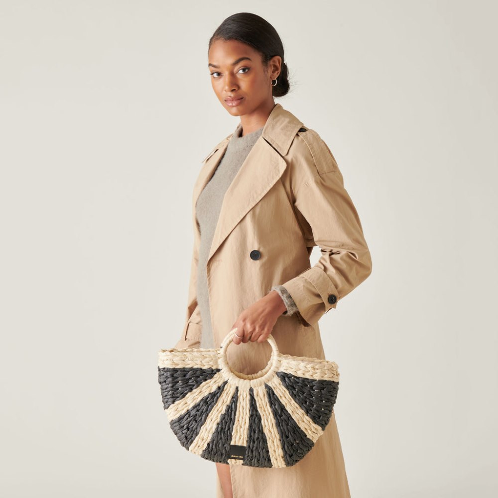 Dolce Vita Estelle Handbag Black Raffia