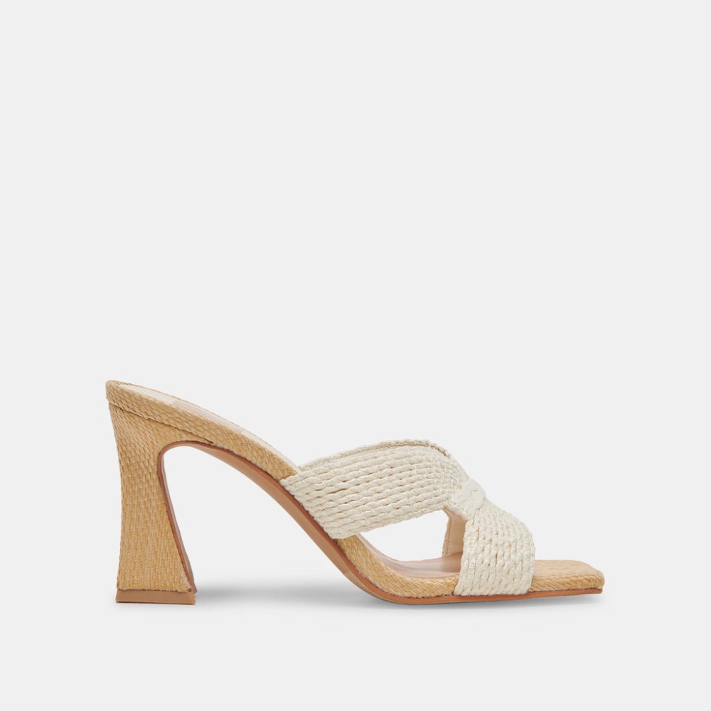 Dolce Vita Nitro Heels White Raffia