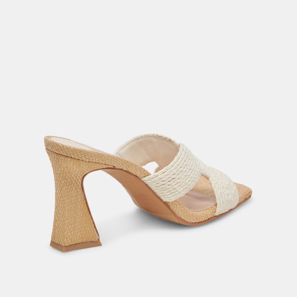 Dolce Vita Nitro Heels White Raffia