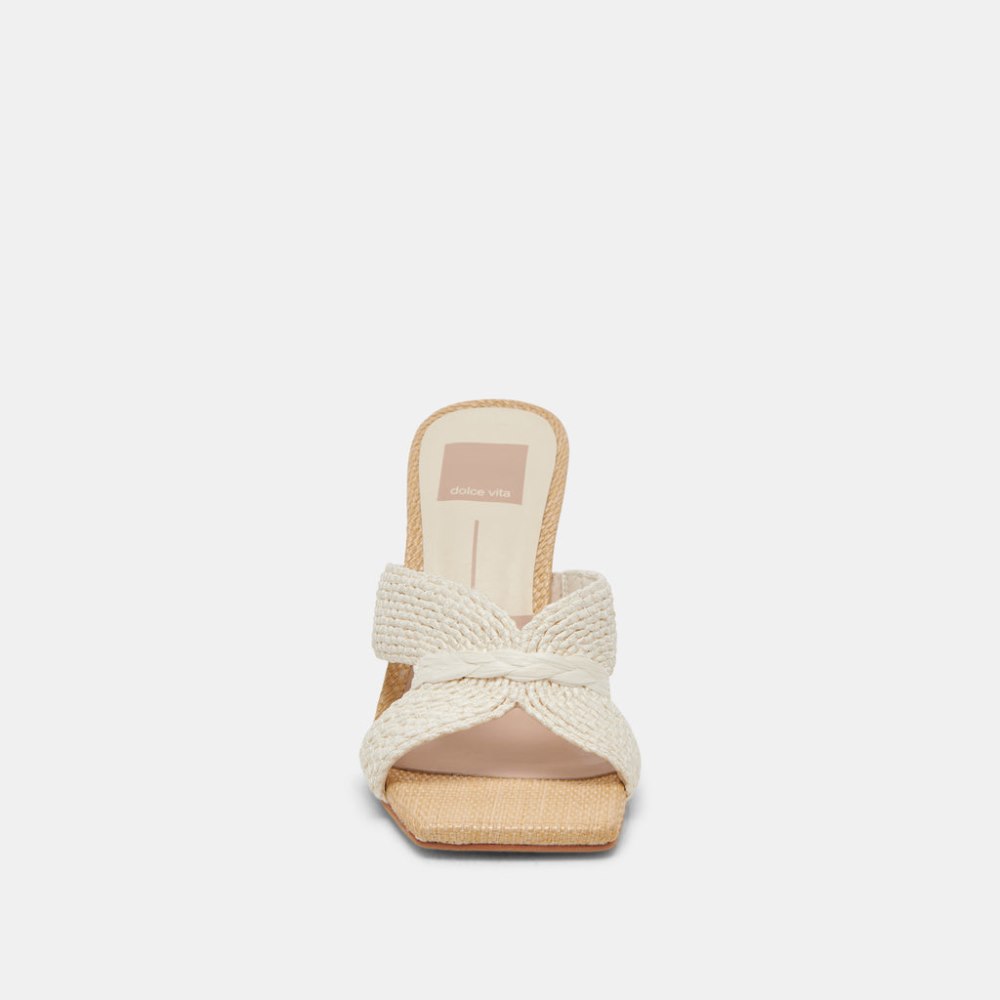 Dolce Vita Nitro Heels White Raffia