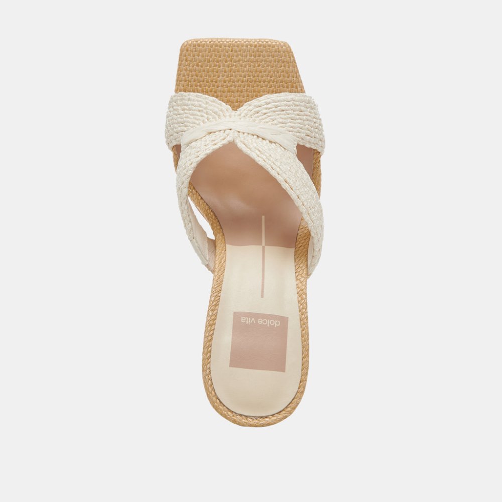 Dolce Vita Nitro Heels White Raffia