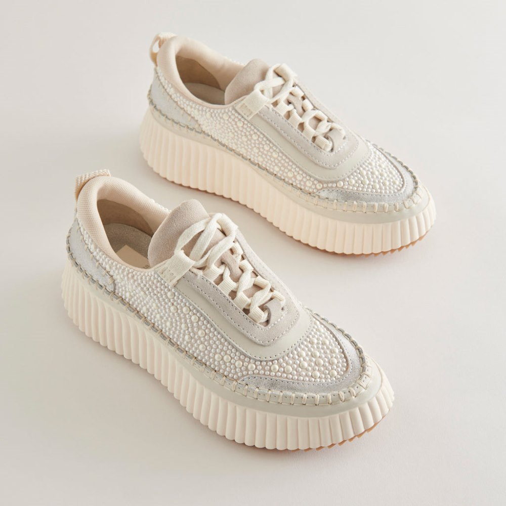 Dolce Vita Dolen Pearl Sneakers Vanilla Pearls