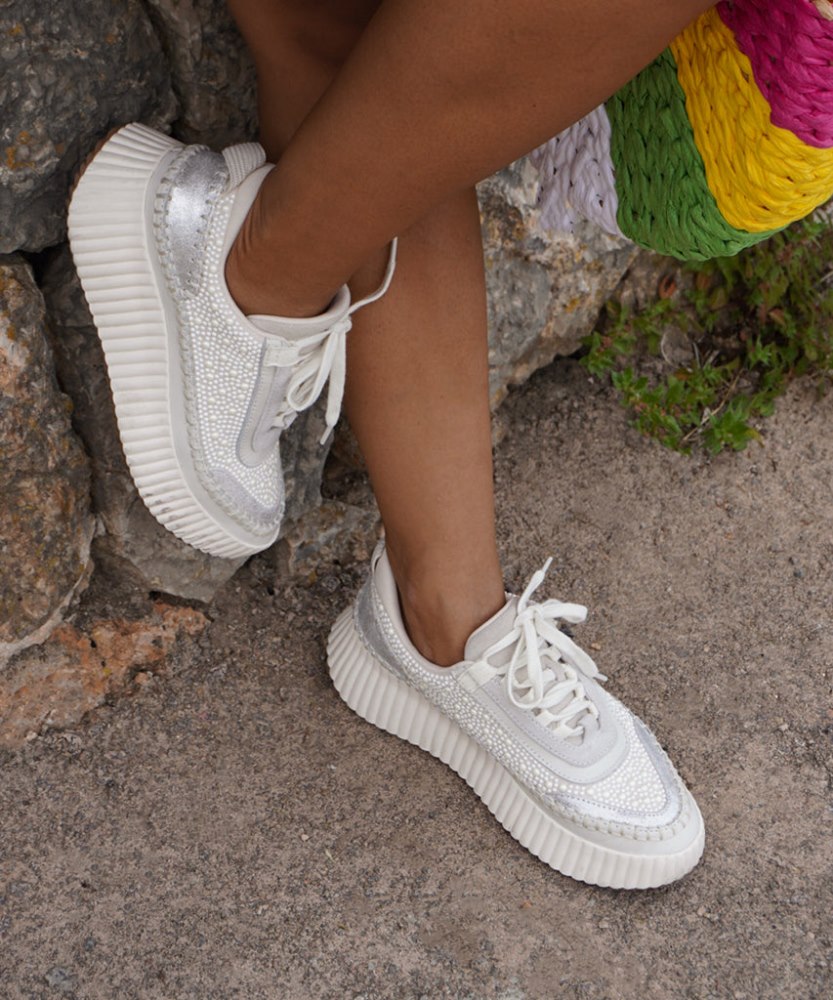 Dolce Vita Dolen Pearl Sneakers Vanilla Pearls