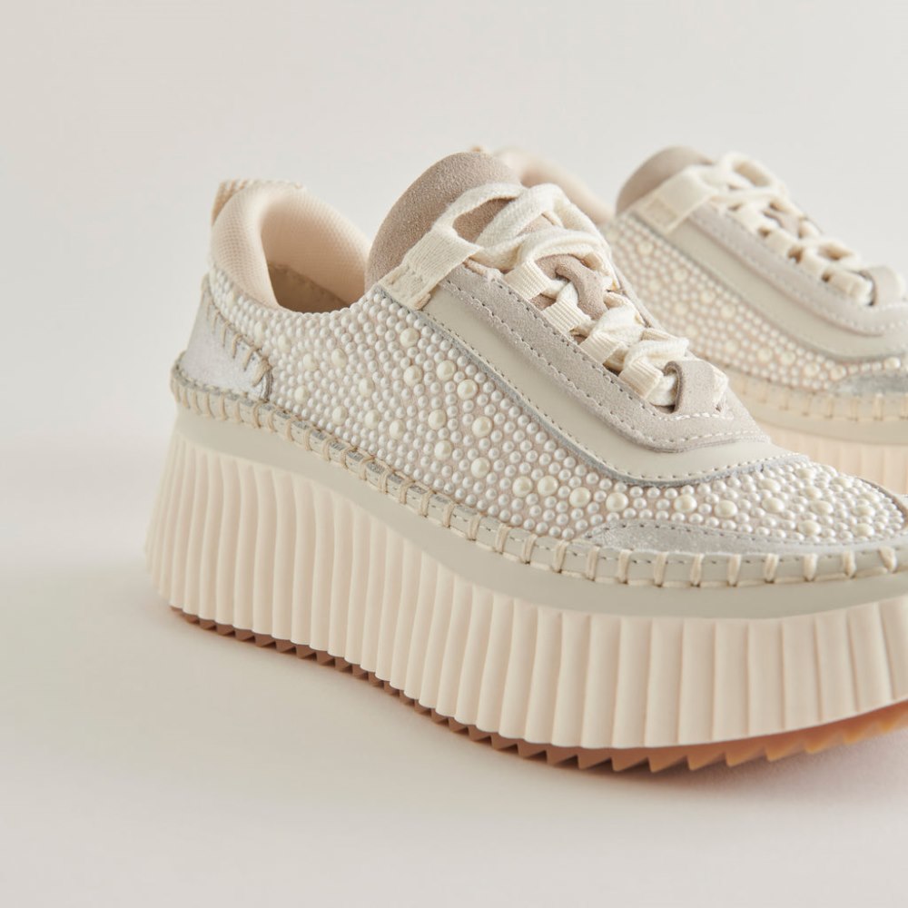 Dolce Vita Dolen Pearl Sneakers Vanilla Pearls