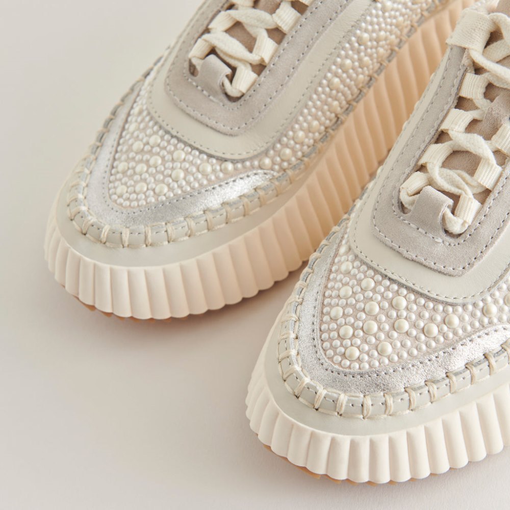 Dolce Vita Dolen Pearl Sneakers Vanilla Pearls