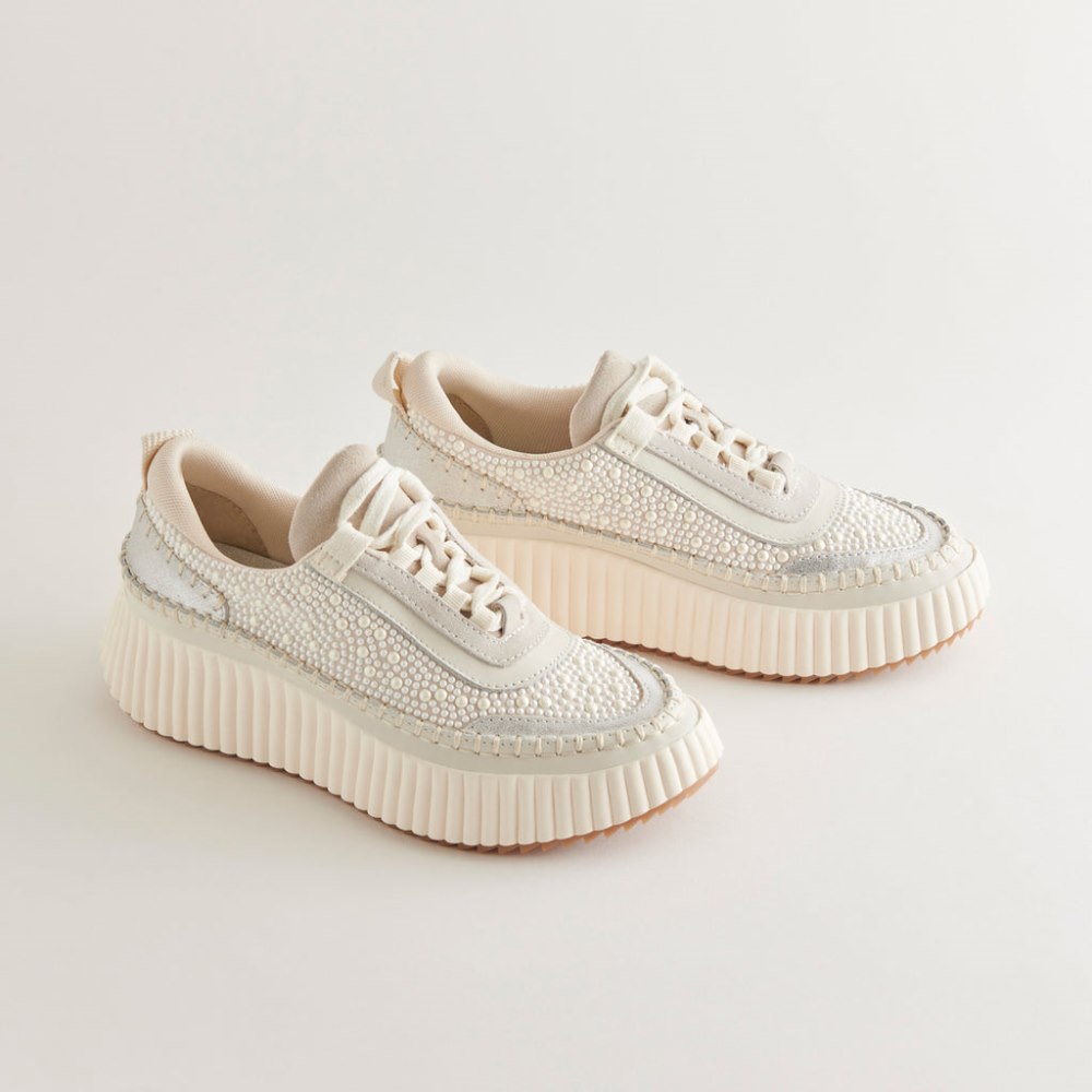 Dolce Vita Dolen Pearl Sneakers Vanilla Pearls