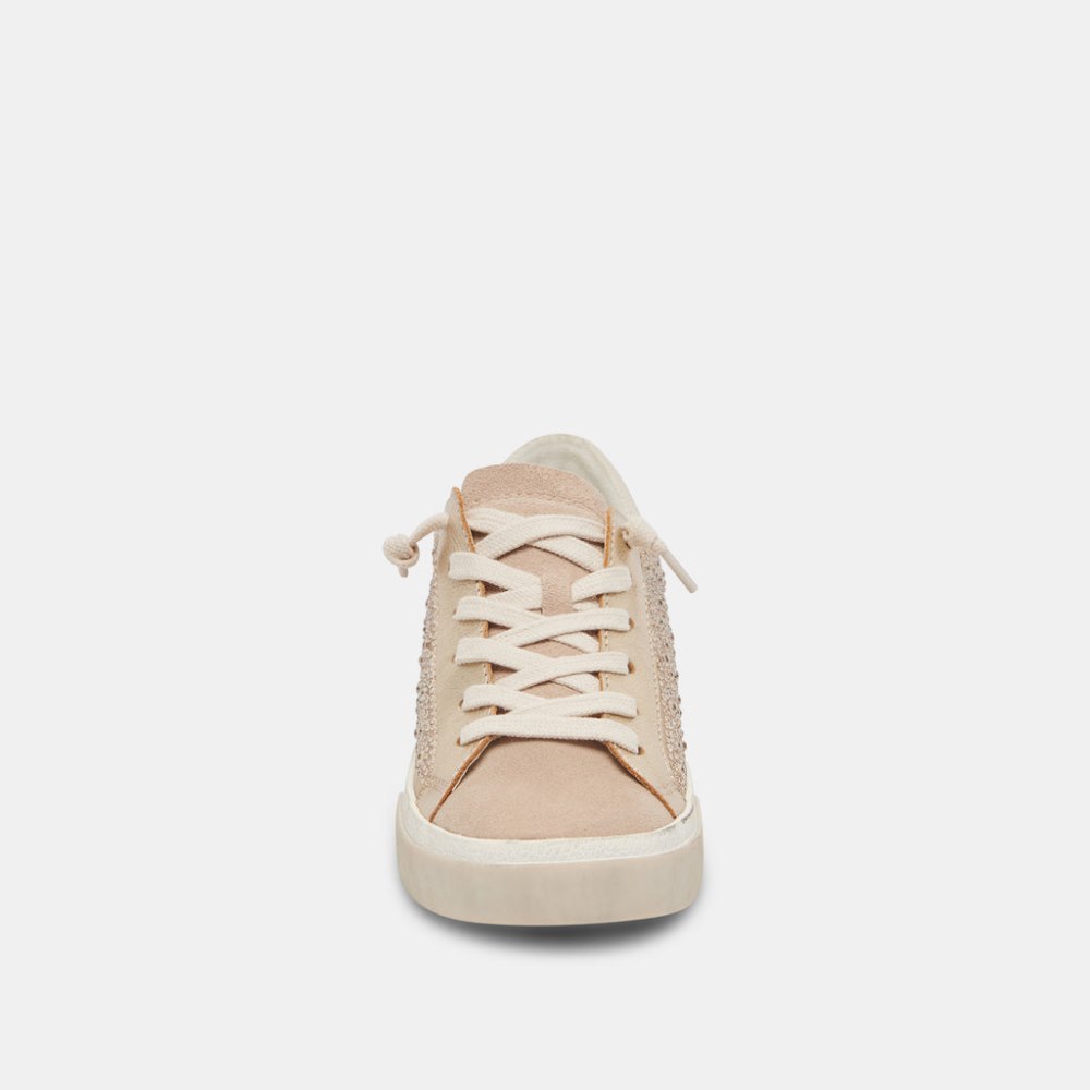 Dolce Vita Zina Crystal Sneakers Gold Suede