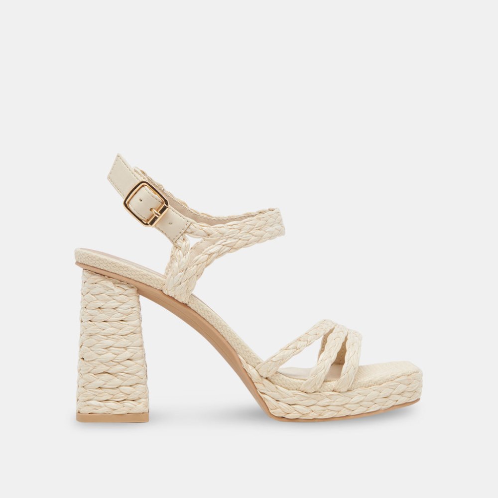 Dolce Vita Alysia Heels Ivory Raffia