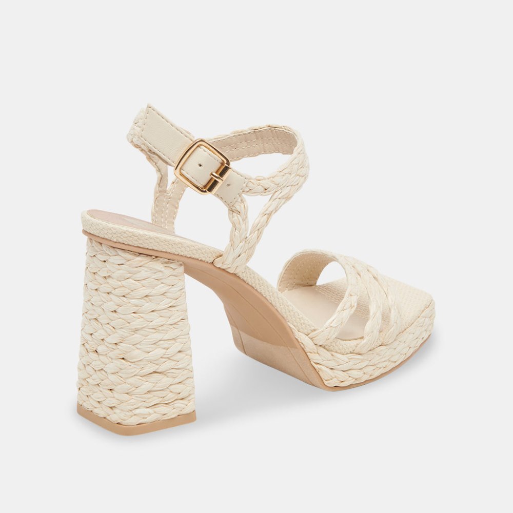 Dolce Vita Alysia Heels Ivory Raffia