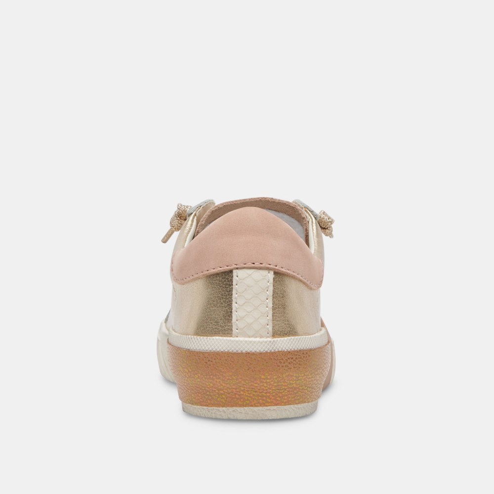 Dolce Vita Zina Sneakers Gold Leather