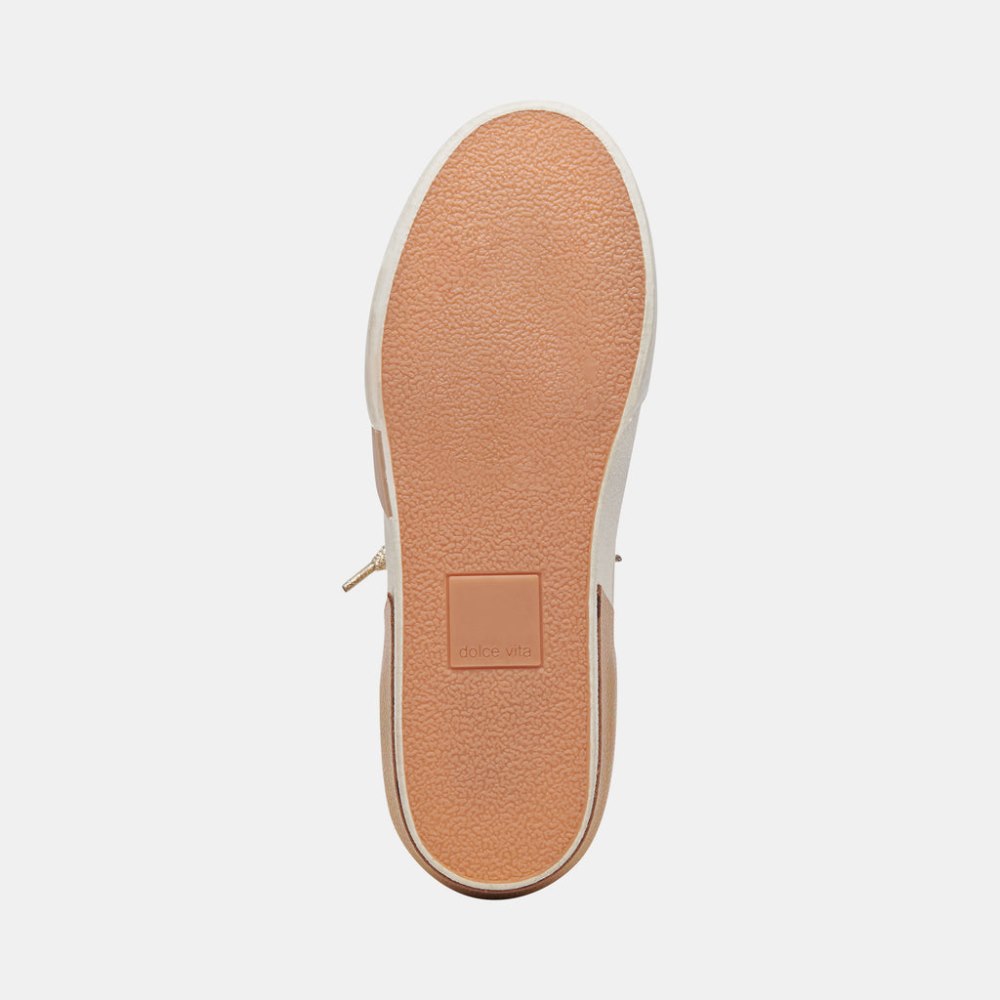 Dolce Vita Zina Sneakers Gold Leather