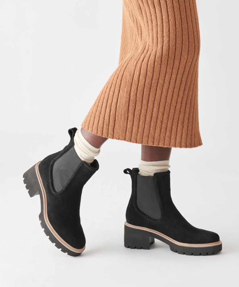 Dolce Vita Hawk H20 Wide Booties Onyx Suede