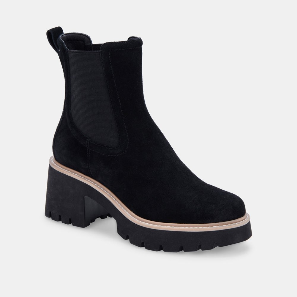 Dolce Vita Hawk H20 Wide Booties Onyx Suede