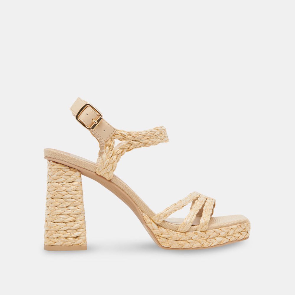 Dolce Vita Alysia Heels Lt Natural Raffia