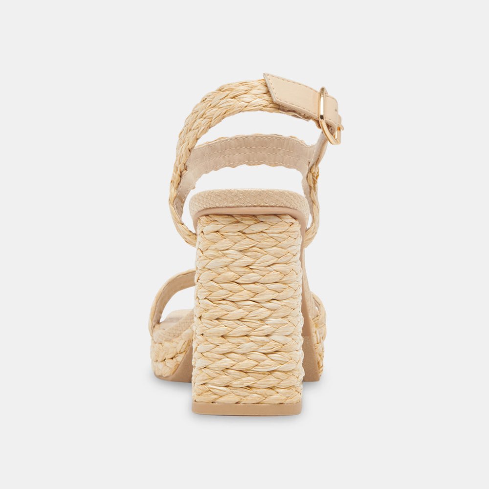 Dolce Vita Alysia Heels Lt Natural Raffia