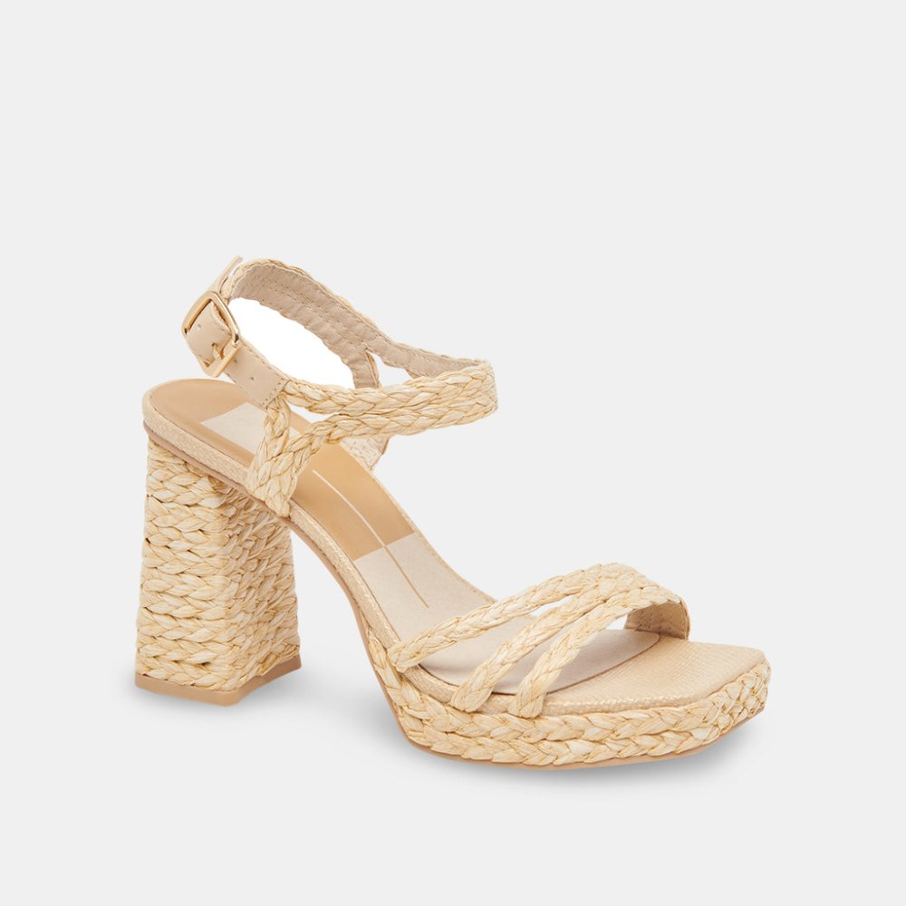 Dolce Vita Alysia Heels Lt Natural Raffia