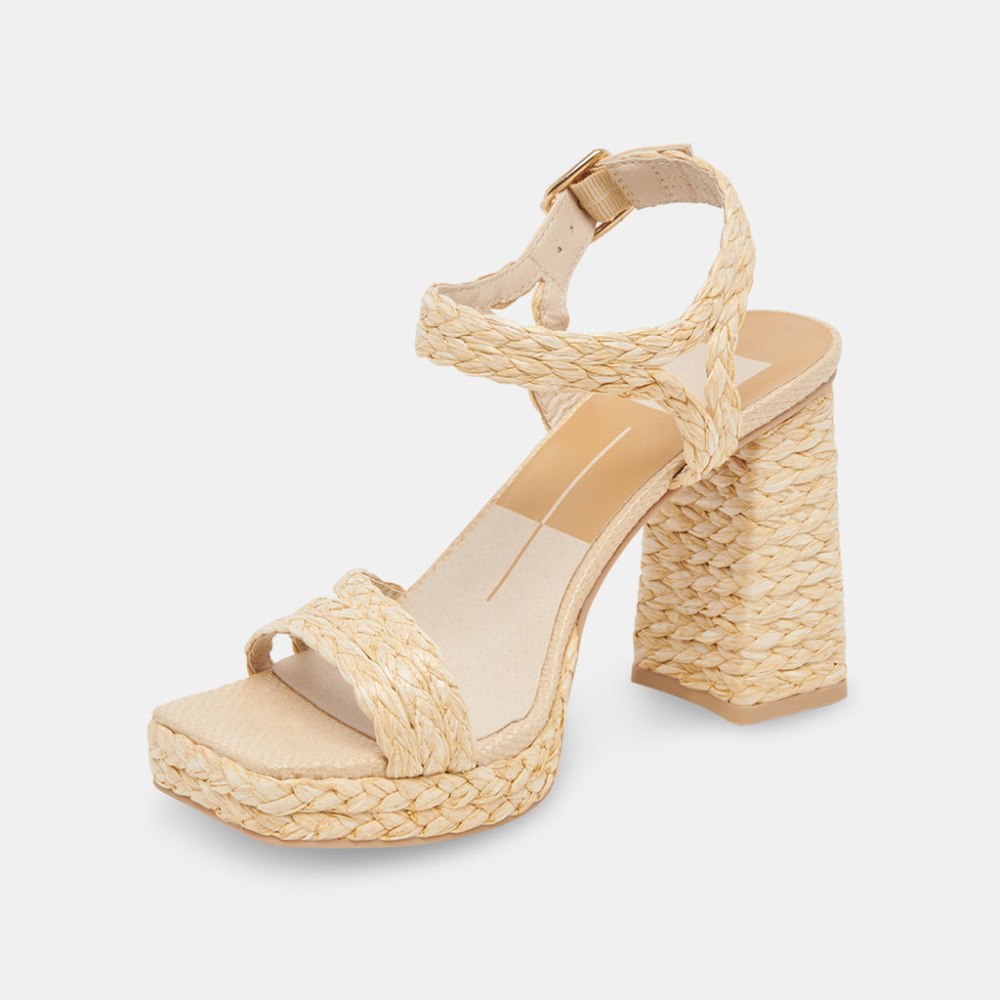 Dolce Vita Alysia Heels Lt Natural Raffia