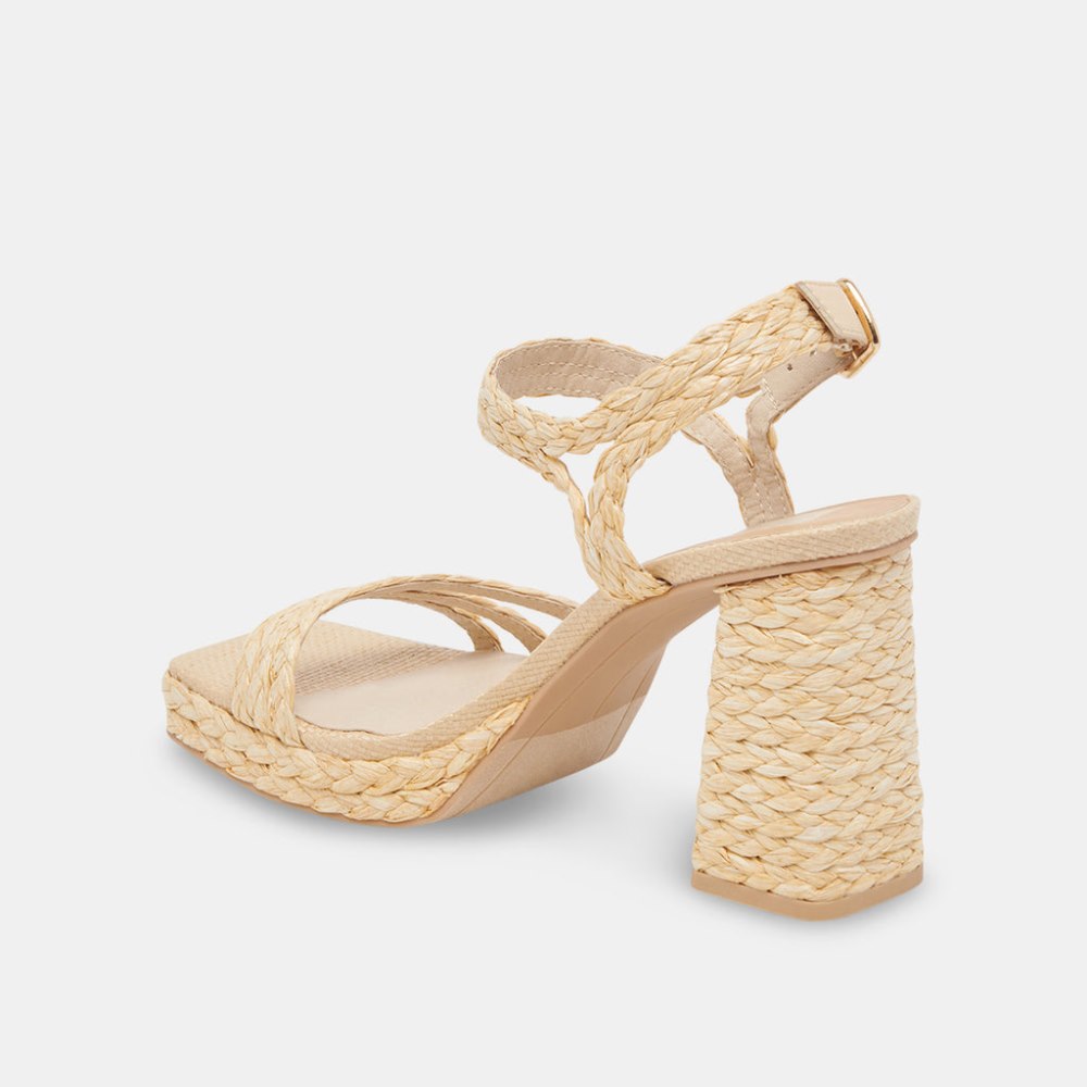 Dolce Vita Alysia Heels Lt Natural Raffia