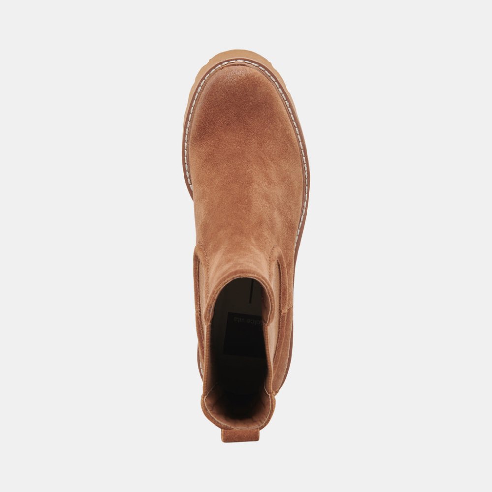 Dolce Vita Hawk H20 Booties Chestnut Suede