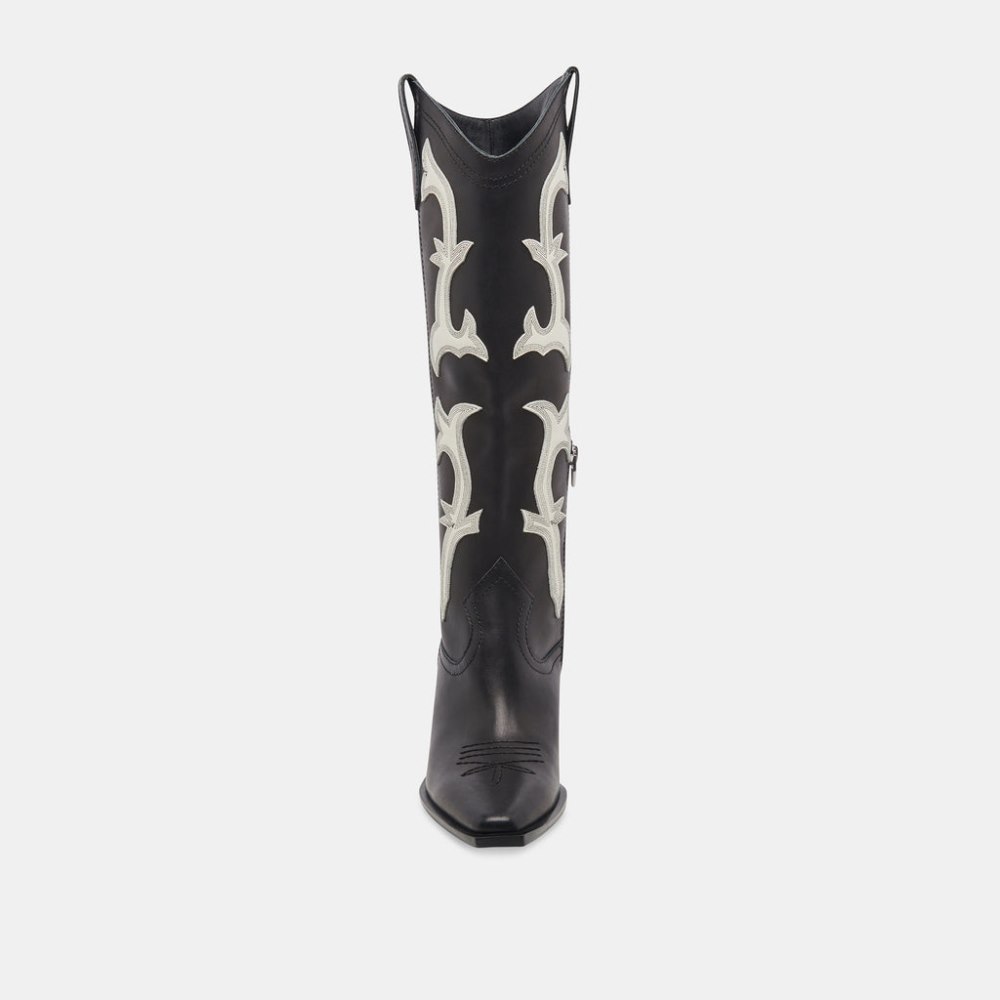 Dolce Vita Samare Boots Black White Leather