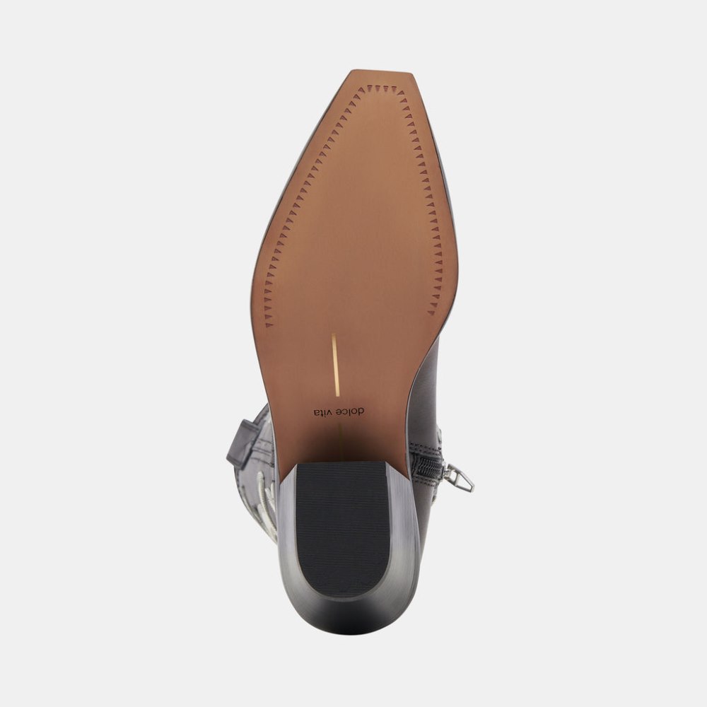 Dolce Vita Samare Boots Black White Leather