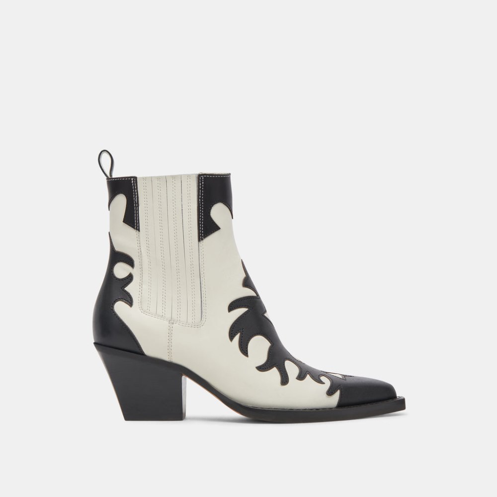 Dolce Vita Renia Boots Black White Leather