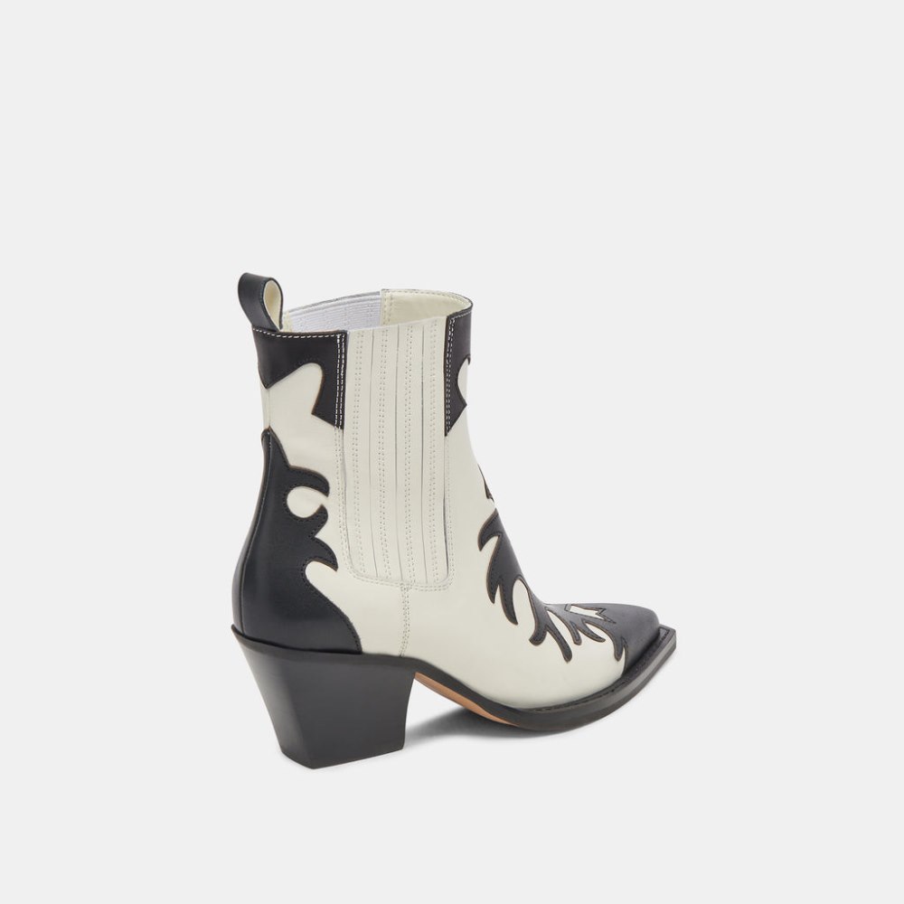 Dolce Vita Renia Boots Black White Leather