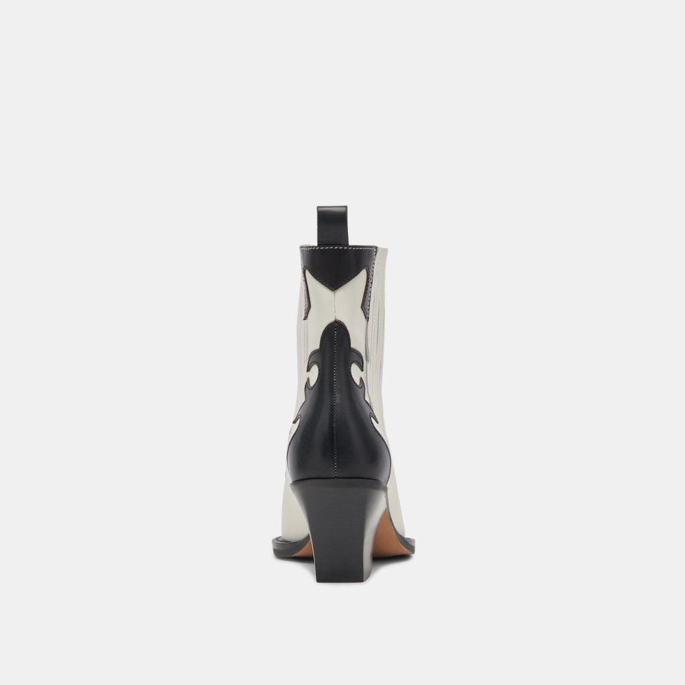Dolce Vita Renia Boots Black White Leather