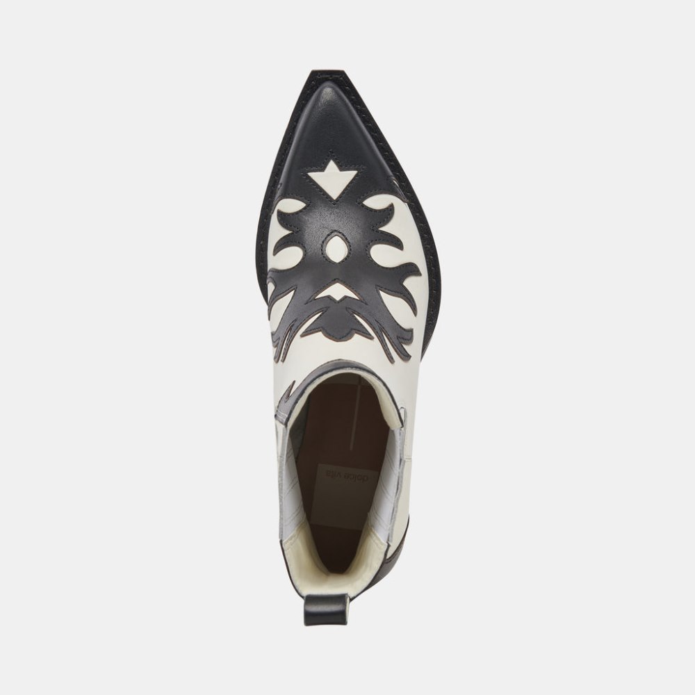 Dolce Vita Renia Boots Black White Leather