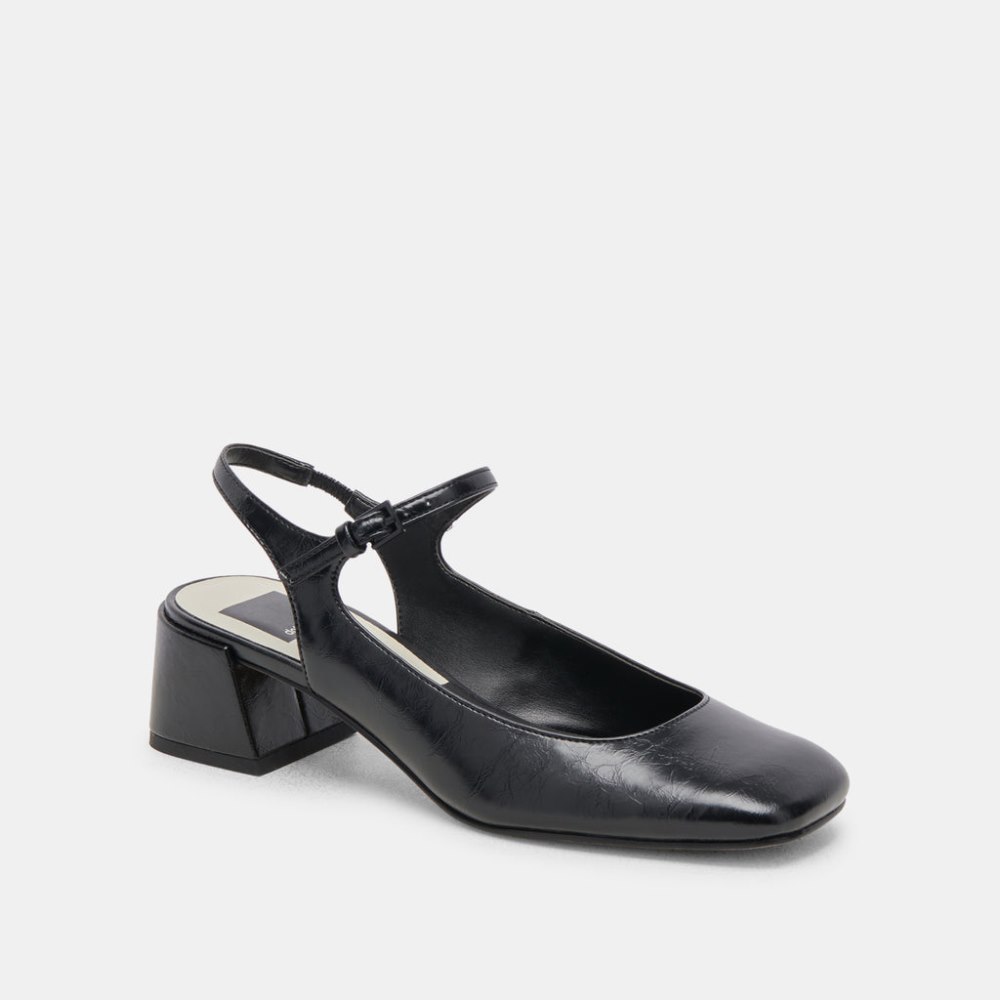 Dolce Vita Maggi Heels Midnight Crinkle Patent