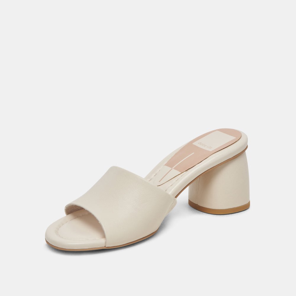 Dolce Vita Minny Dress Heels Ivory Leather