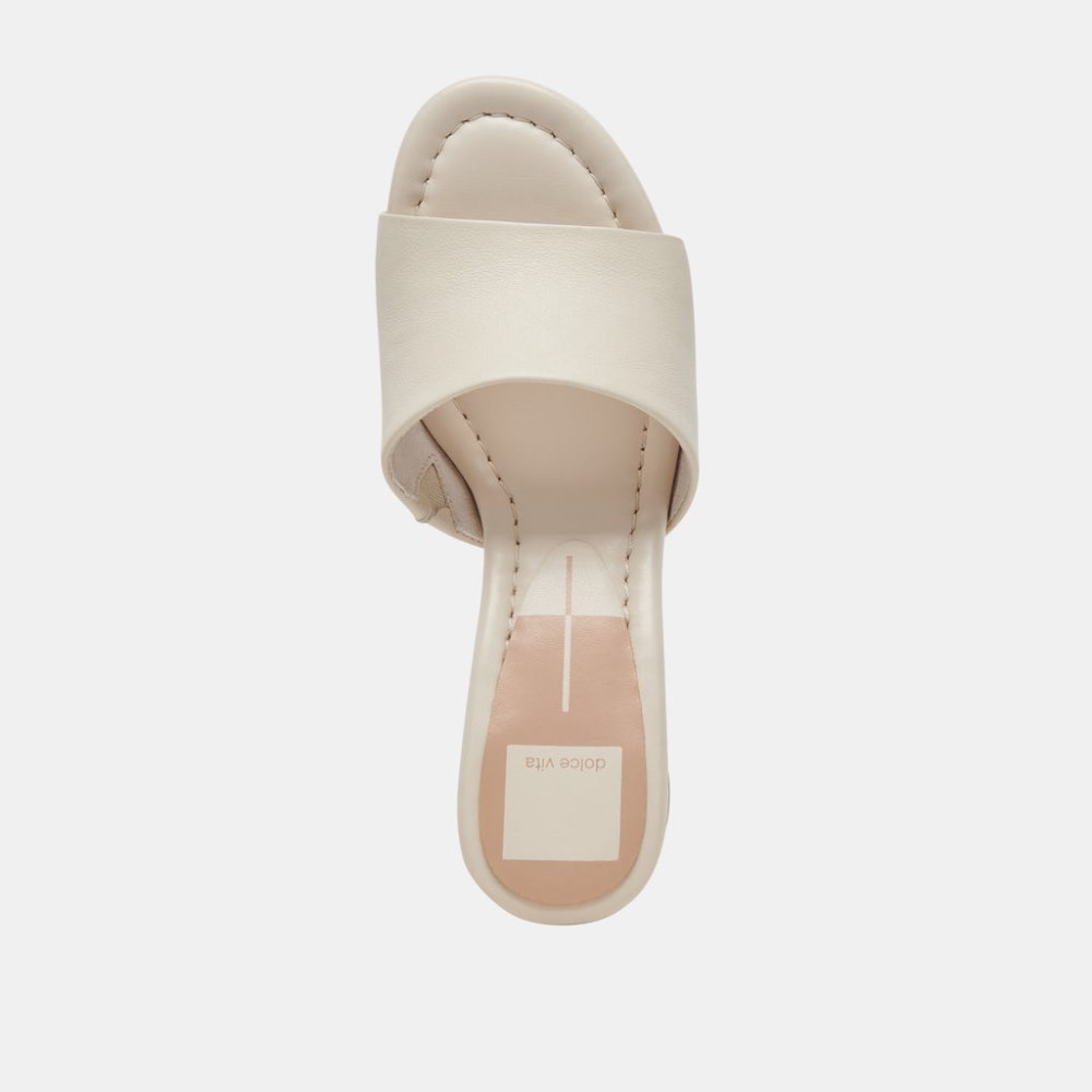 Dolce Vita Minny Dress Heels Ivory Leather