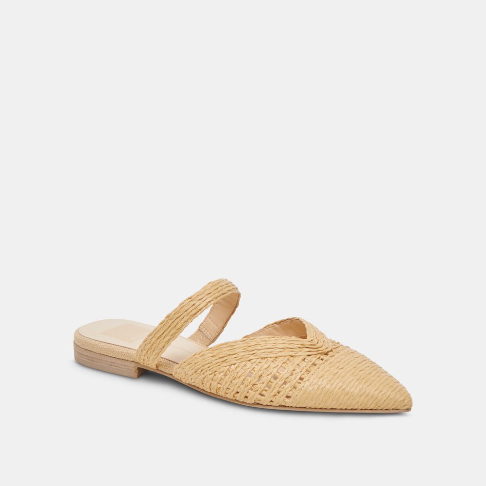 Dolce Vita Kaline Flats Lt Natural Raffia