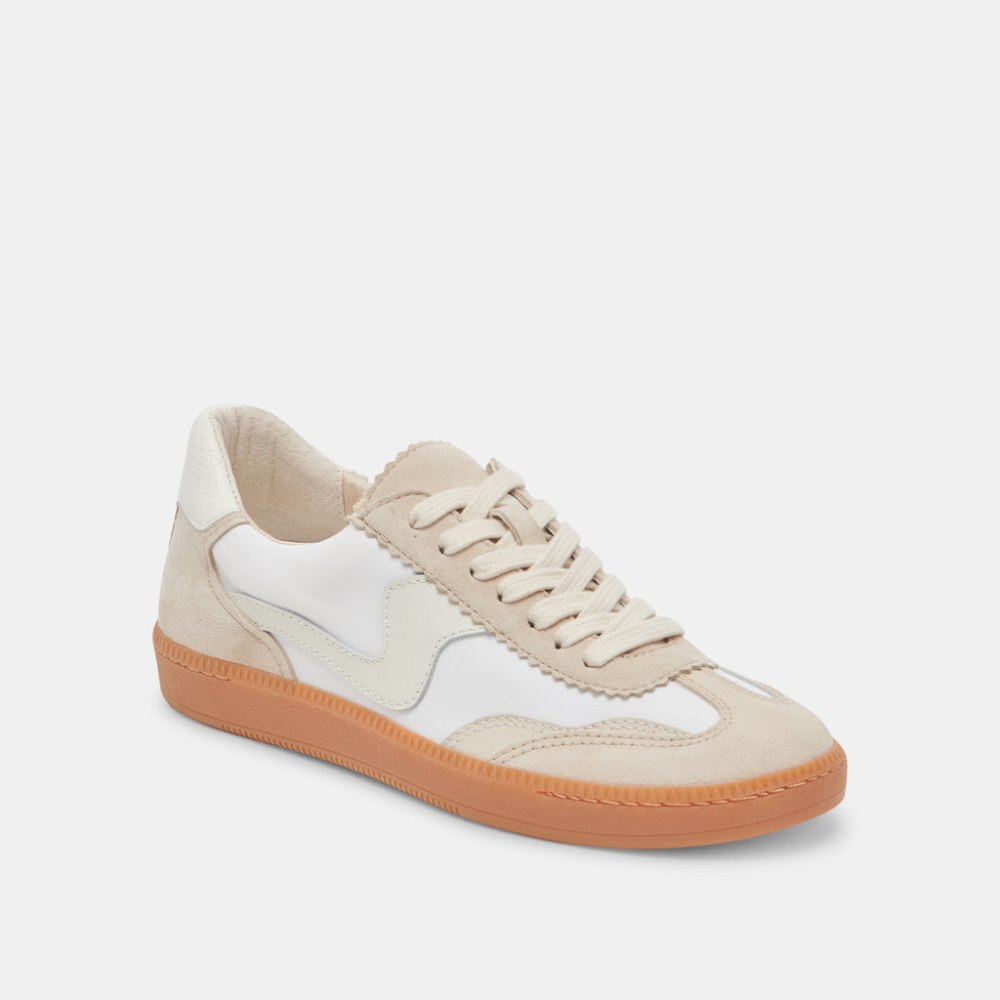 Dolce Vita Notice Wide Sneakers Ivory Multi Nylon
