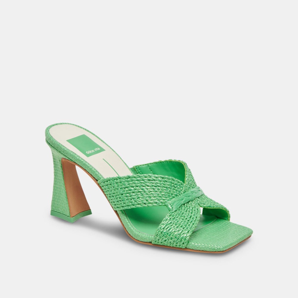 Dolce Vita Nitro Heels Seaglass Raffia