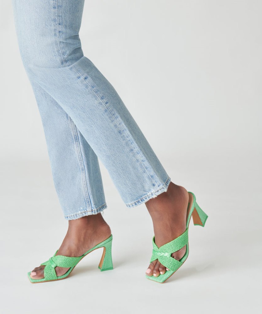 Dolce Vita Nitro Heels Seaglass Raffia